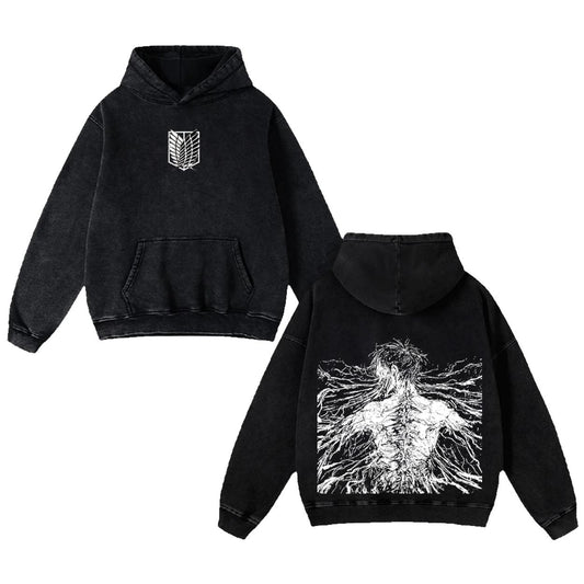 The Founder-Washed Black Streetwear Unisex Pullover'TTT'