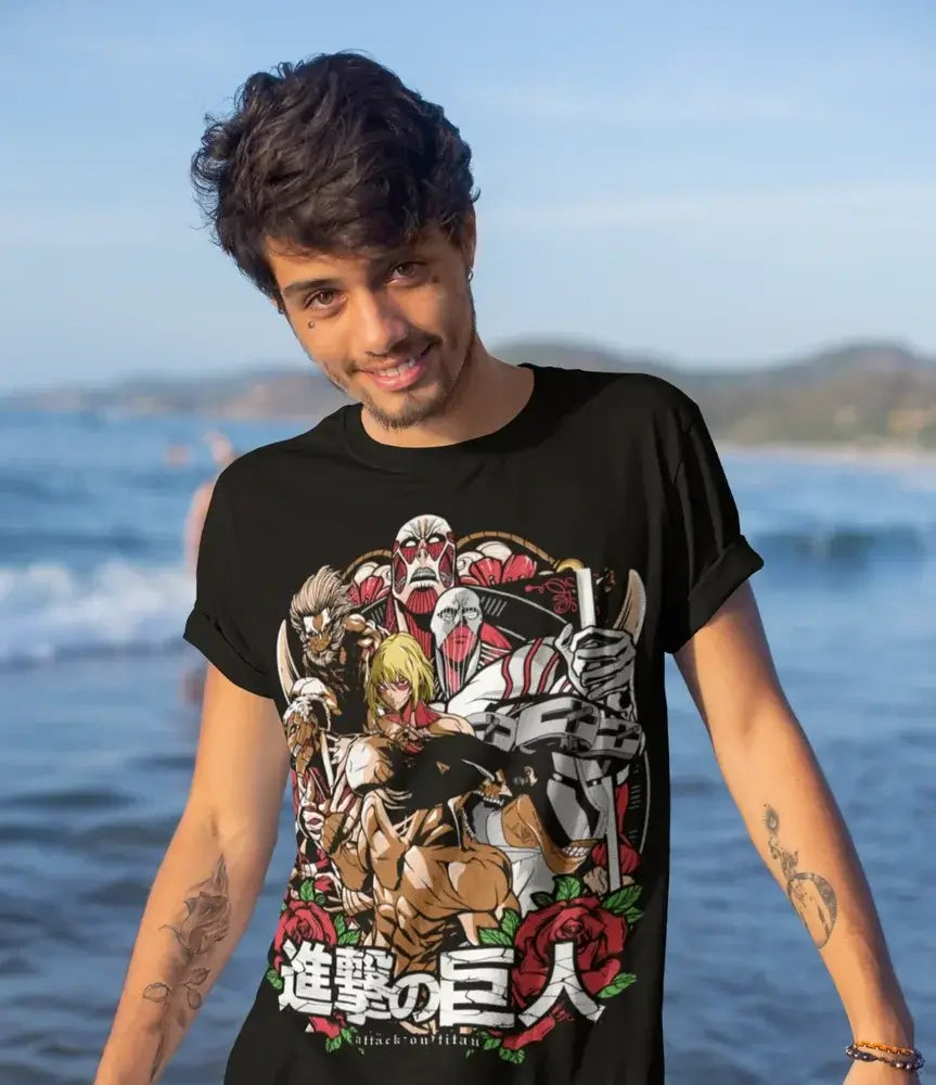 Eren Annie Attack on Titan T-Shirt Cotton