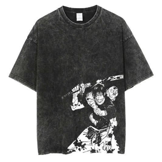 Toji Streetwear Vintage T-shirt - Japanese Anime Graphic Print